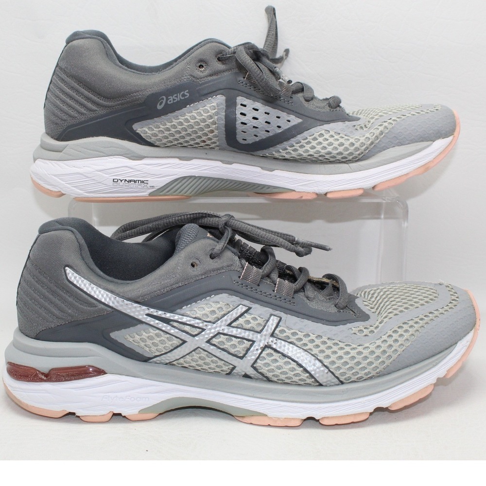 Asics GT-2000 6 Womens Running‎ Shoes Grey Pink T855N Size 8.5 US